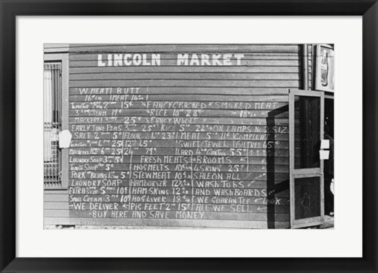 Framed Art Lincoln Market Winston Salem, North Carolina Wall Decor 18x24 Artwork